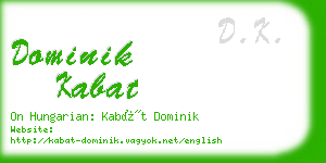 dominik kabat business card